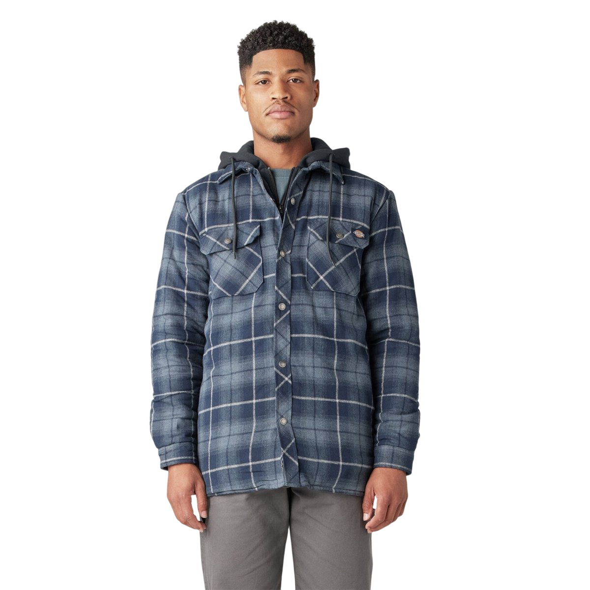 DICKIES M WATER REPELLENT FLANNEL HOODED SHIRT JACKET Boutique