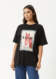 AFENDS W DIDI HEMP OVERSIZED TEE