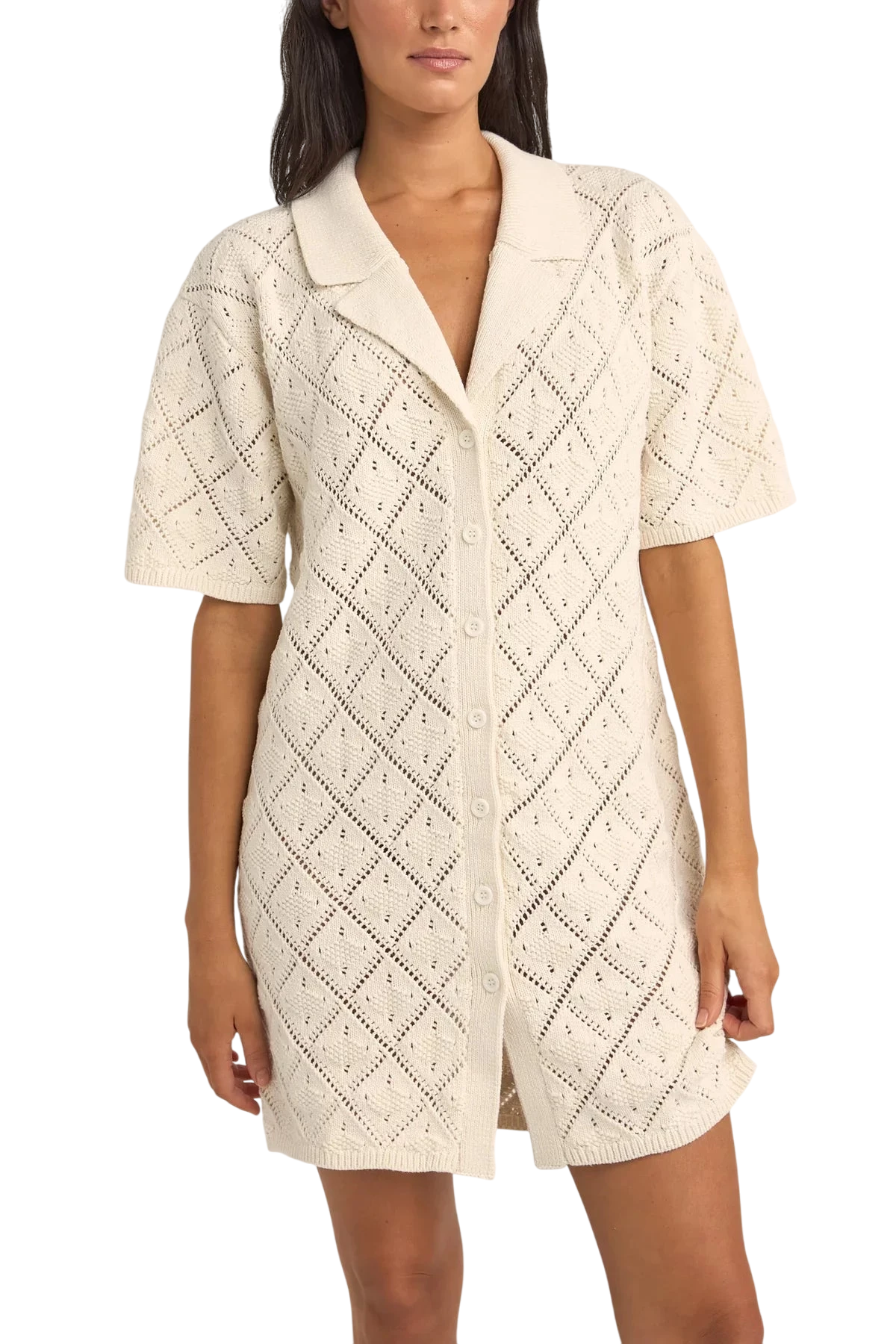 RHYTHM W JAFFA KNIT SHIRT DRESS 