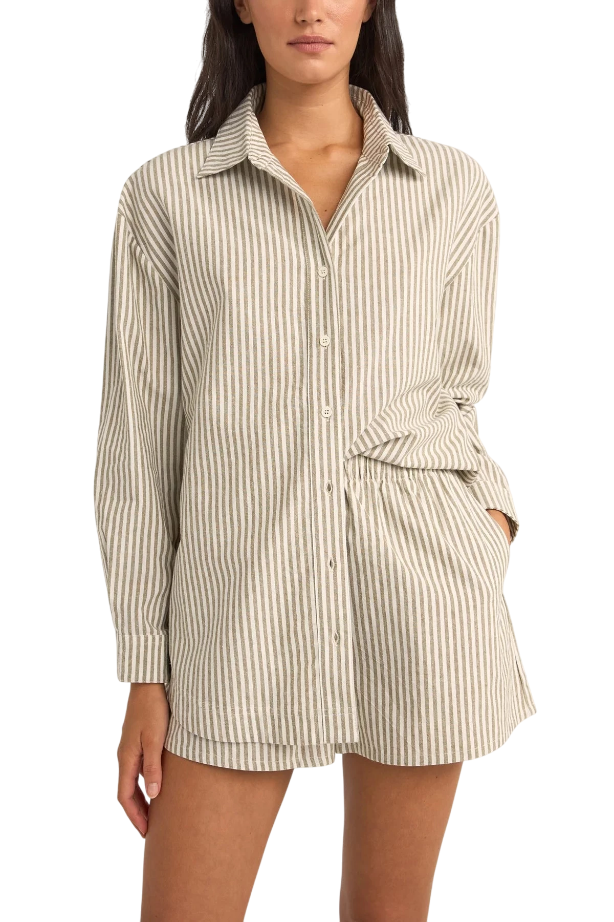 RHYTHM W VALLEY STRIPE OVERSIZED SHIRT 