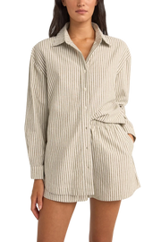 RHYTHM W VALLEY STRIPE OVERSIZED SHIRT 