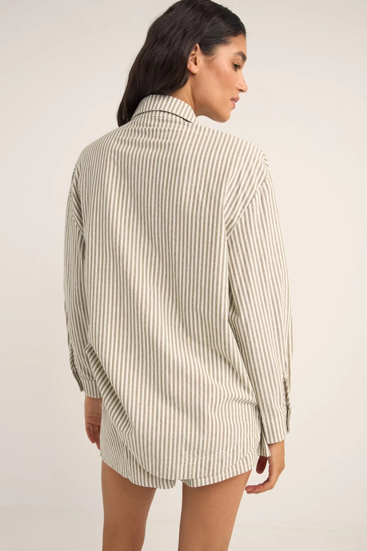 RHYTHM W VALLEY STRIPE OVERSIZED SHIRT 