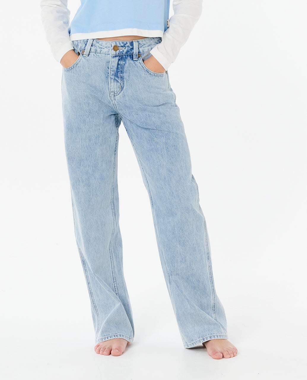 Rip Curl G Aggie Relaxed Jeans Vintage Blue - vue principale