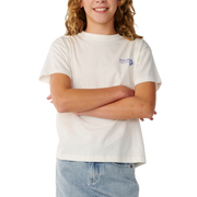 RIP CURL G Surf Puff Relaxed Tee Bone Blue