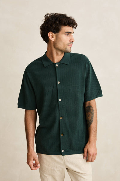 RHYTHM TEXTURED KNIT SS SHIRT