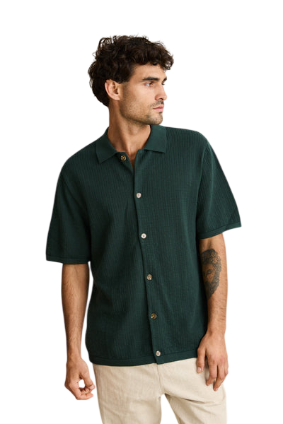 RHYTHM TEXTURED KNIT SS SHIRT