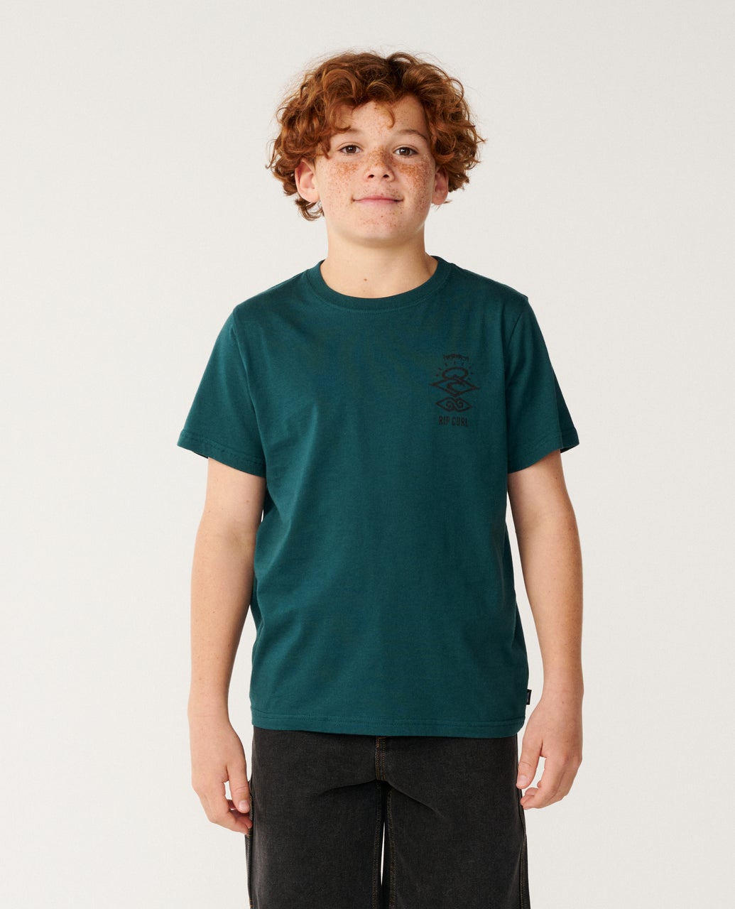 RIP CURL K Search Icon Tee Blue Green