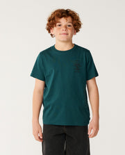 RIP CURL K Search Icon Tee Blue Green
