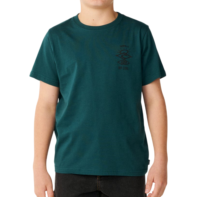 RIP CURL K Search Icon Tee Blue Green