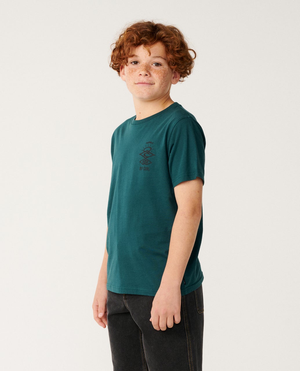 RIP CURL K Search Icon Tee Blue Green