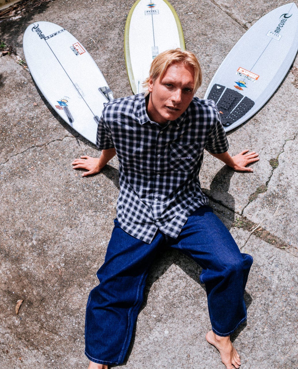 RIP CURL ARCHIVE SCRIPT PLAID S/S SHIRT