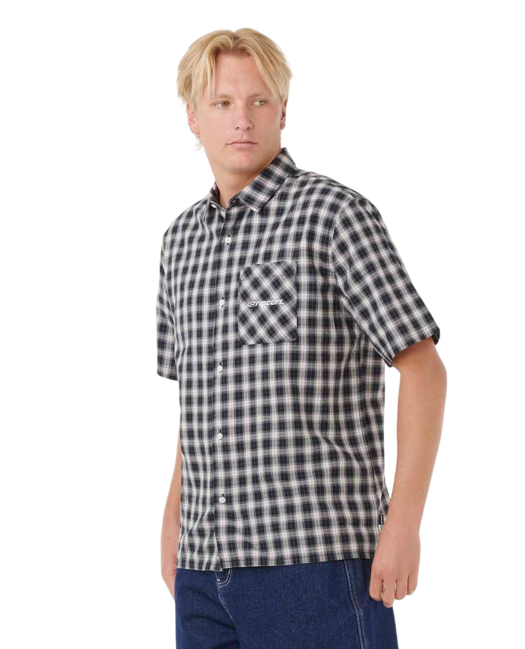 RIP CURL ARCHIVE SCRIPT PLAID S/S SHIRT