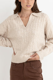 RHYTHM W LEXIE V-NECK COLLARED JUMPER 