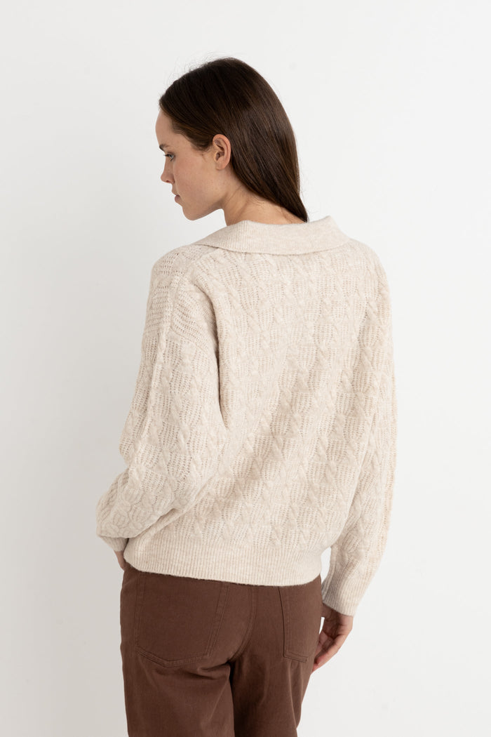 RHYTHM W LEXIE V-NECK COLLARED JUMPER 