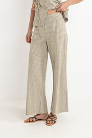 RHYTHM W LOLA CHECK WIDE LEG PANT 