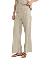 RHYTHM W LOLA CHECK WIDE LEG PANT