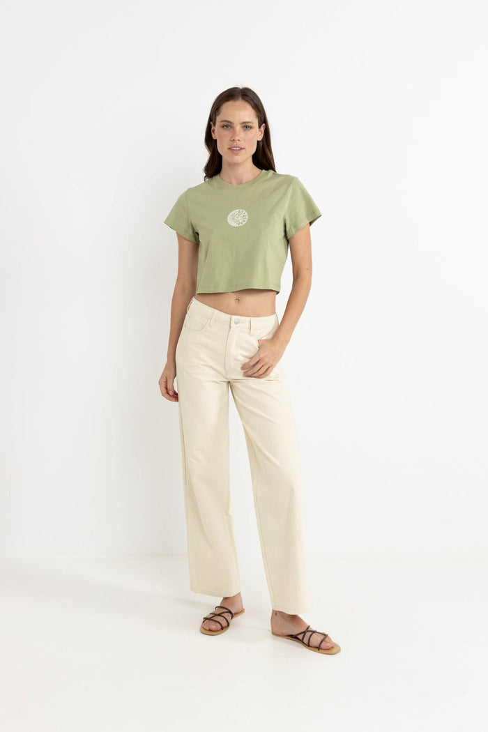 RHYTHM W SUN CROP CREW TEE 