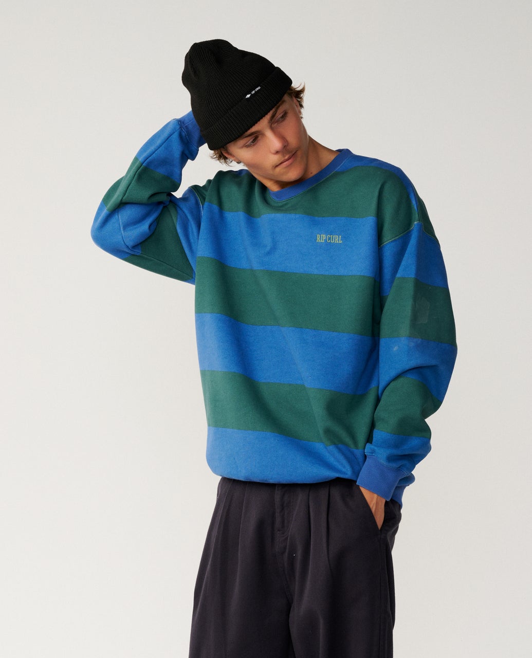 RIP CURL Disorder Stripe Crew Riverside