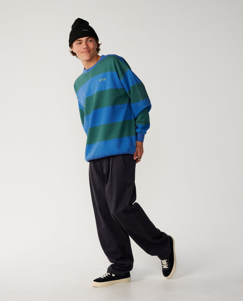 RIP CURL Disorder Stripe Crew Riverside