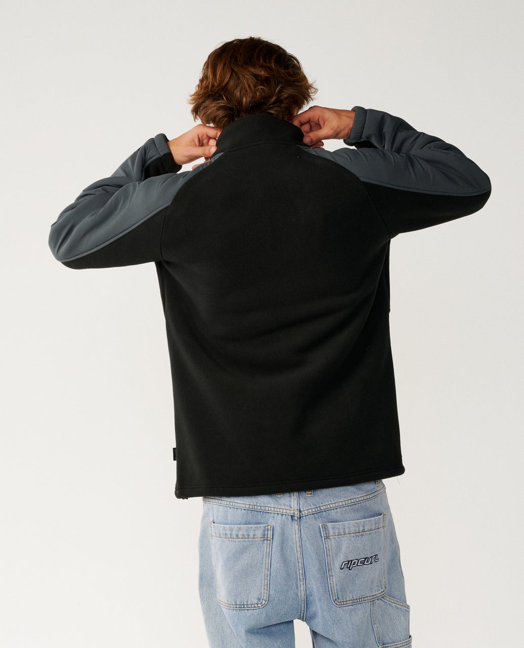RIP CURL S-SERIES ZIP THRU CREW BLACK