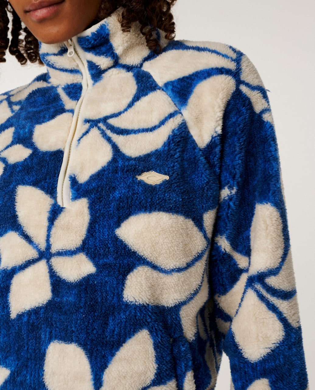 RIP CURL W PARAISO 1/4 ZIP POLAR FLEECE - BLUE