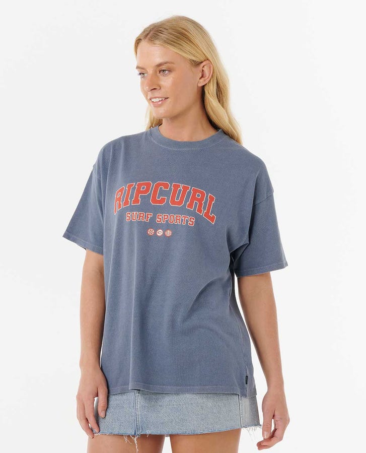 RIP CURL W VARSITY SPORTS HERITAGE TEE