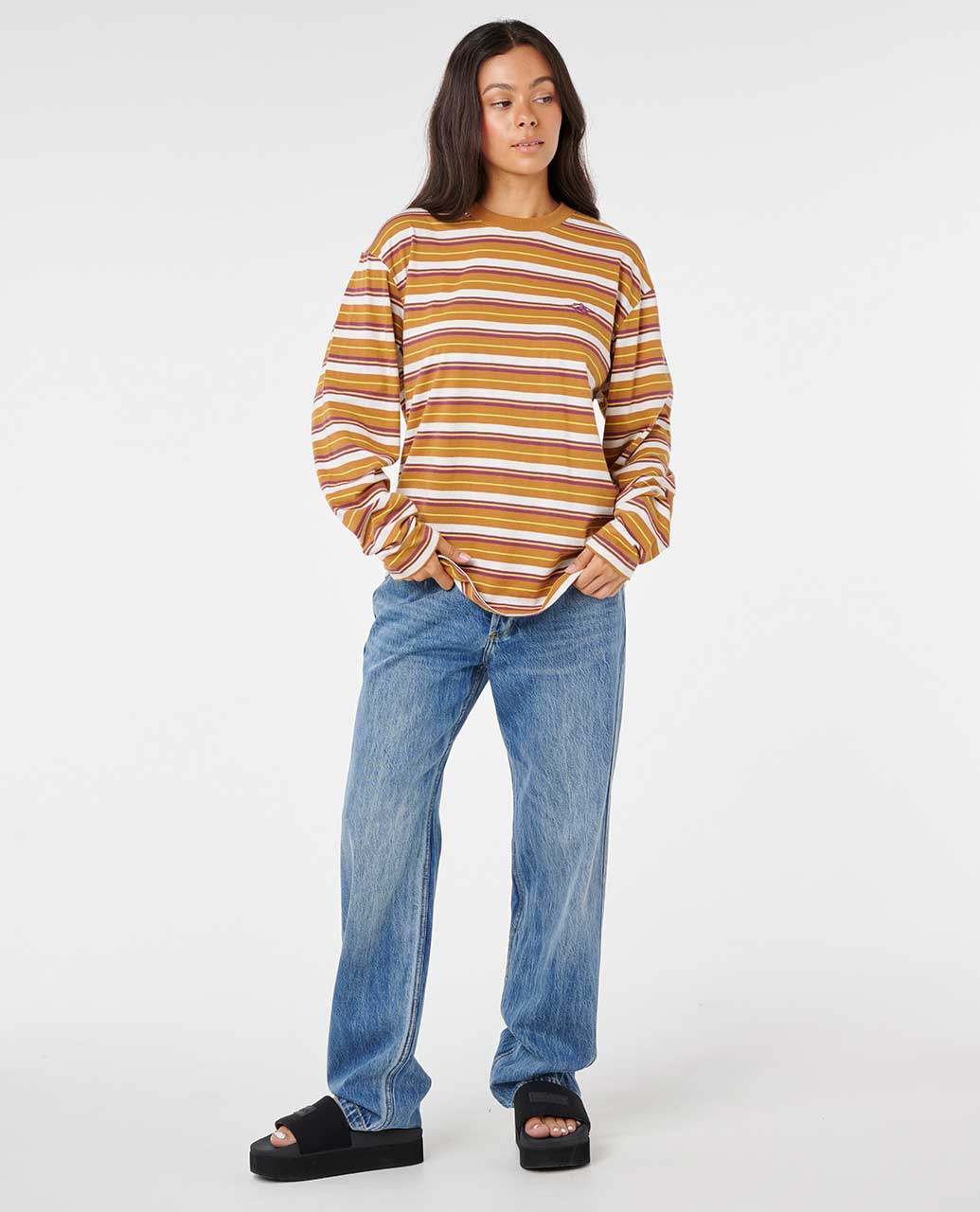 RIP CURL W SG STRIPE OG LS TEE