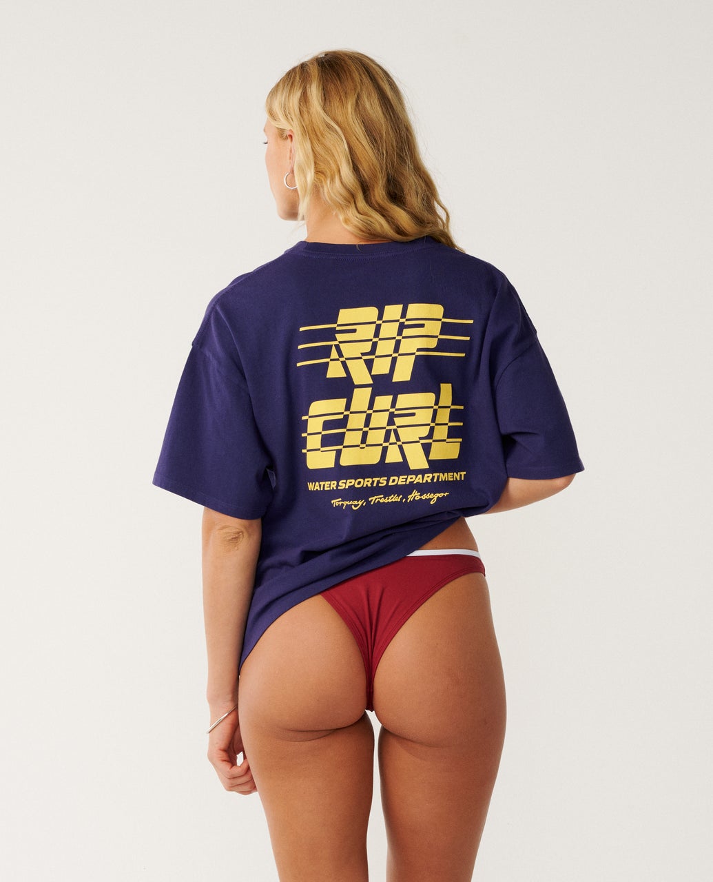 RIPCURL W SPORTS DEPARTEMENT HERITAGE TEE - Deep Blue - vue 3