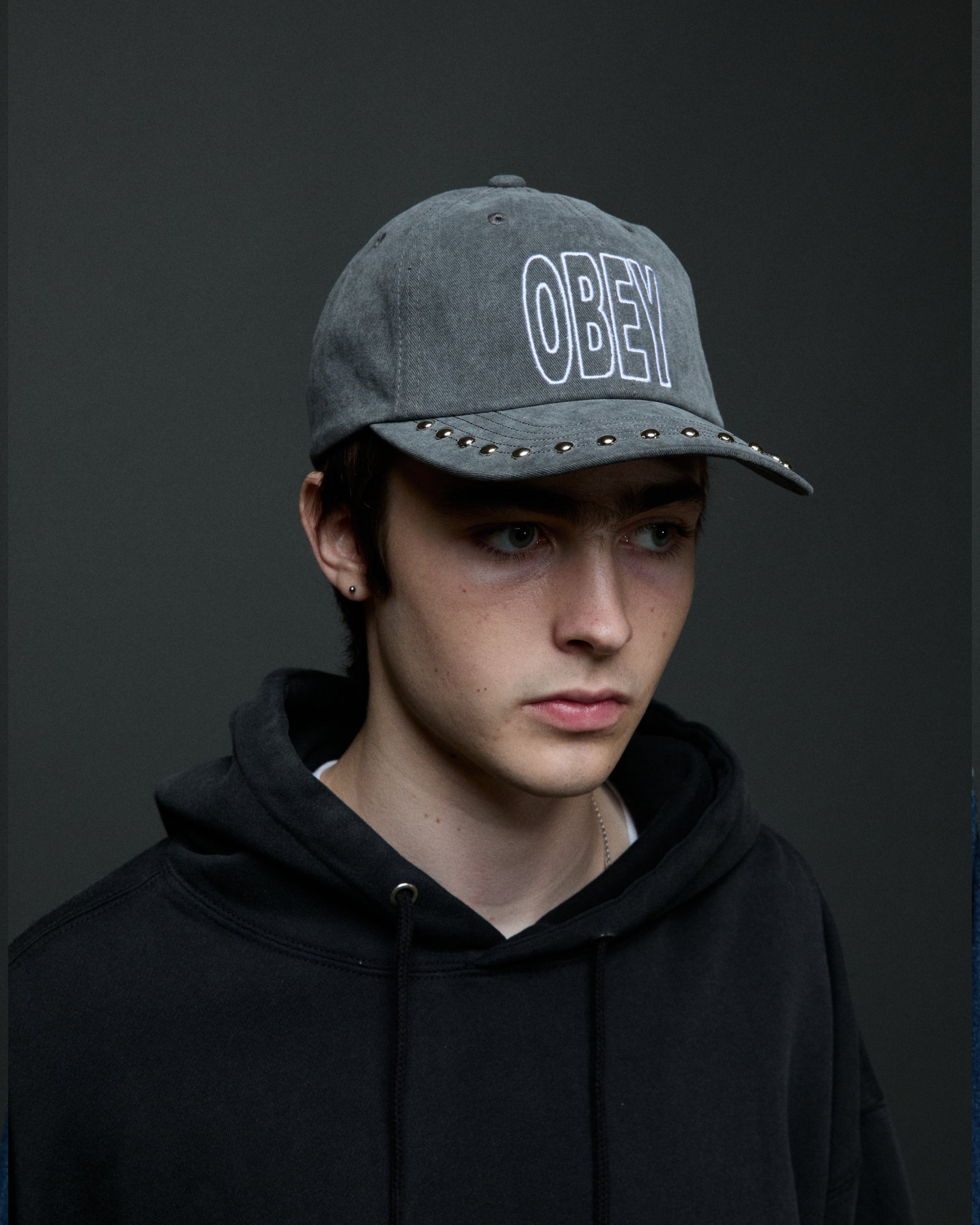 OBEY PIGMENT ANTI 6 PANEL VELCRO BACK - Pigment Black