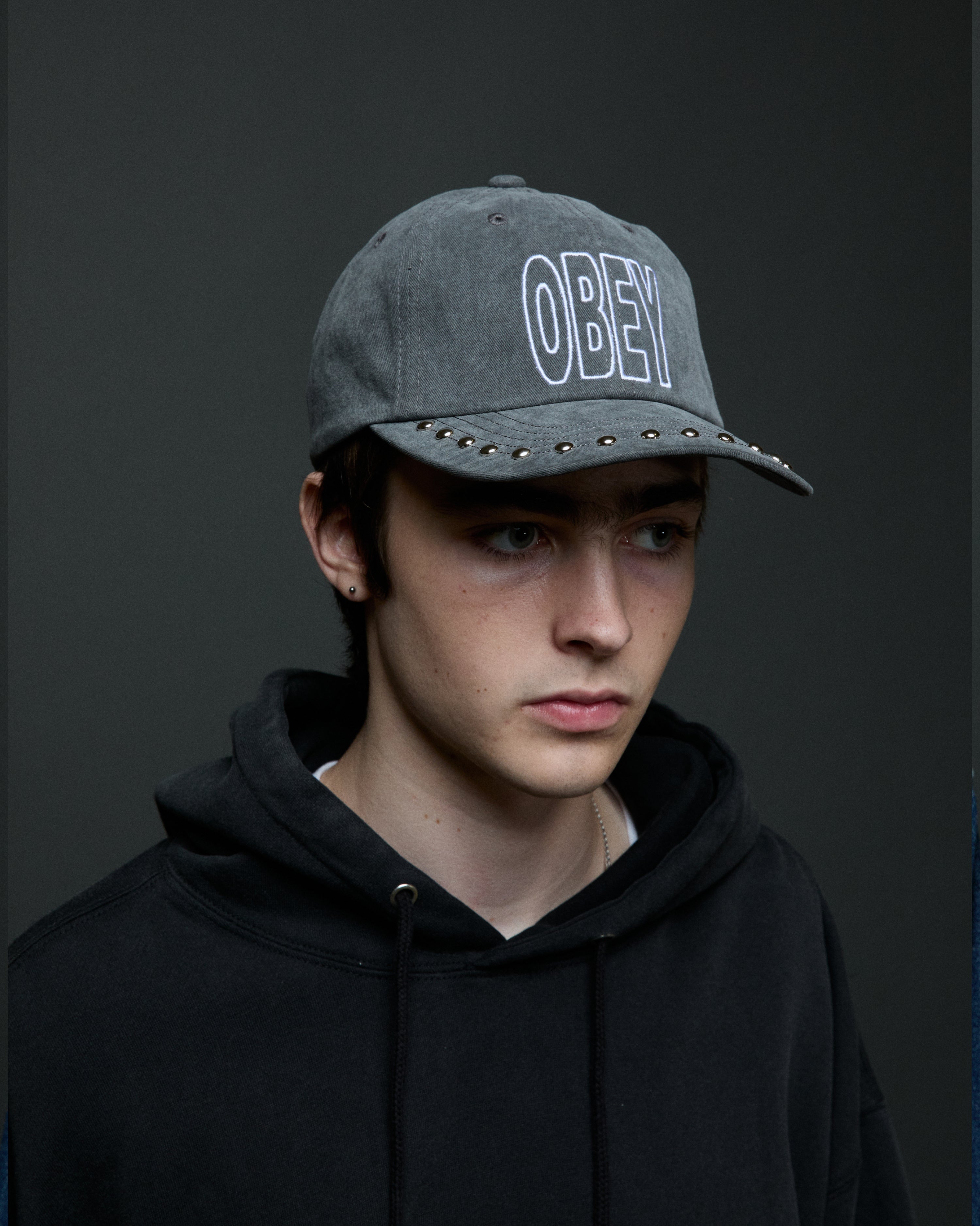 OBEY PIGMENT ANTI 6 PANEL VELCRO BACK - Pigment Black