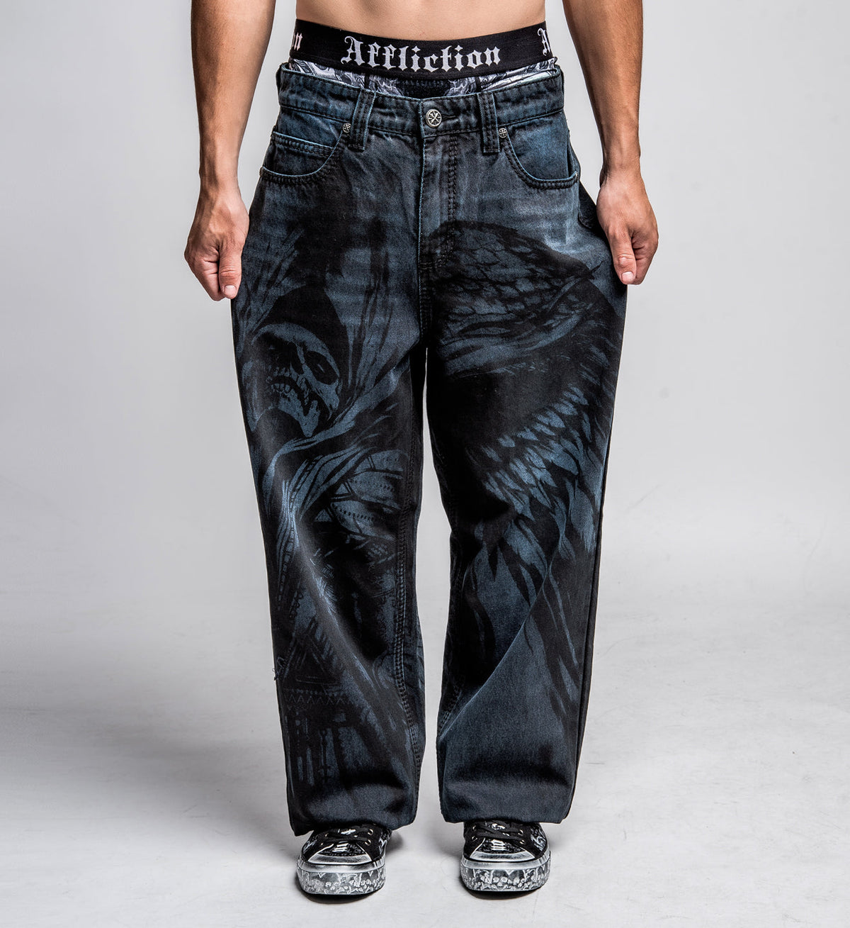 AFFLICTION DARK ANGEL JEAN DARK BLUE