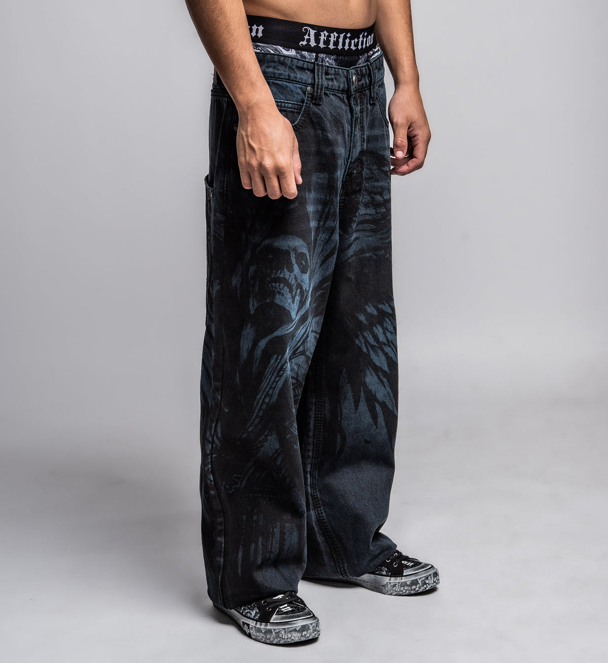 AFFLICTION DARK ANGEL JEAN DARK BLUE