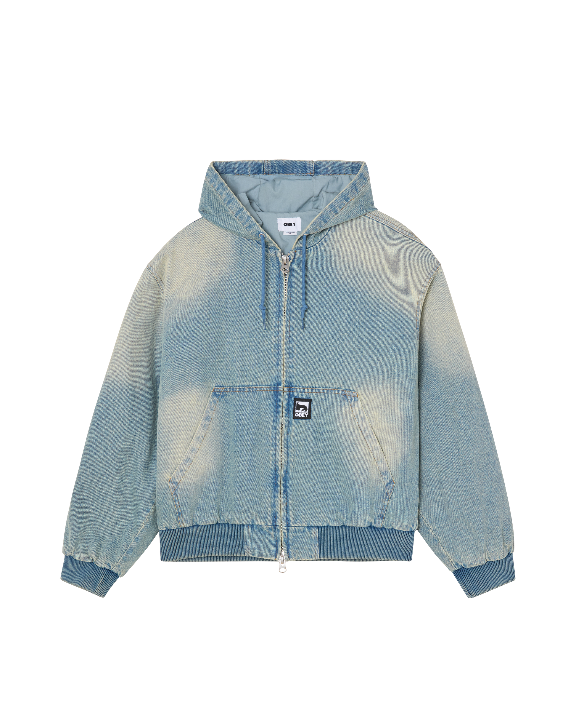 OBEY Glen Zip Up Jacket Indigo Archive Wash - HOMIES