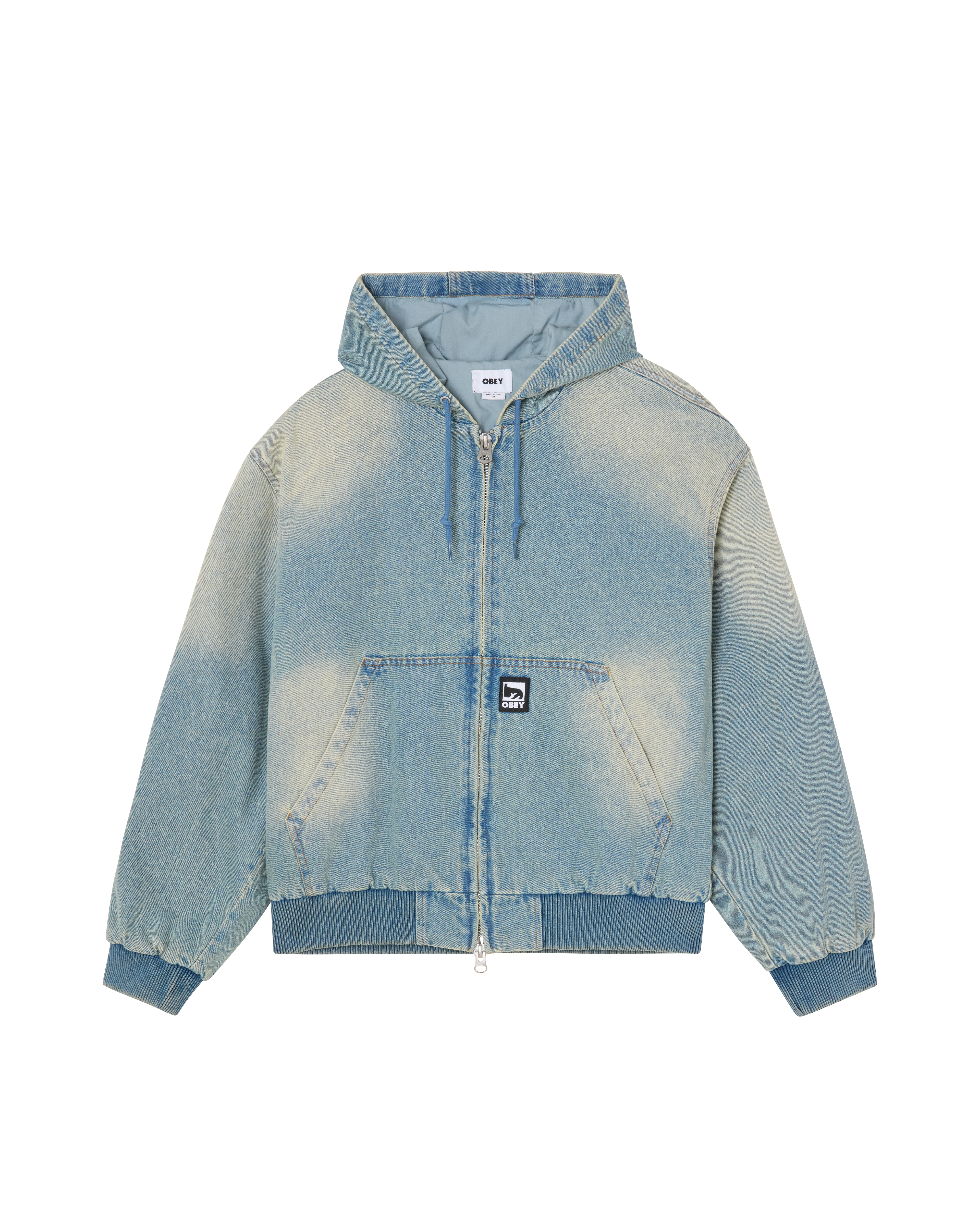 OBEY Glen Zip Up Jacket Indigo Archive Wash - HOMIES