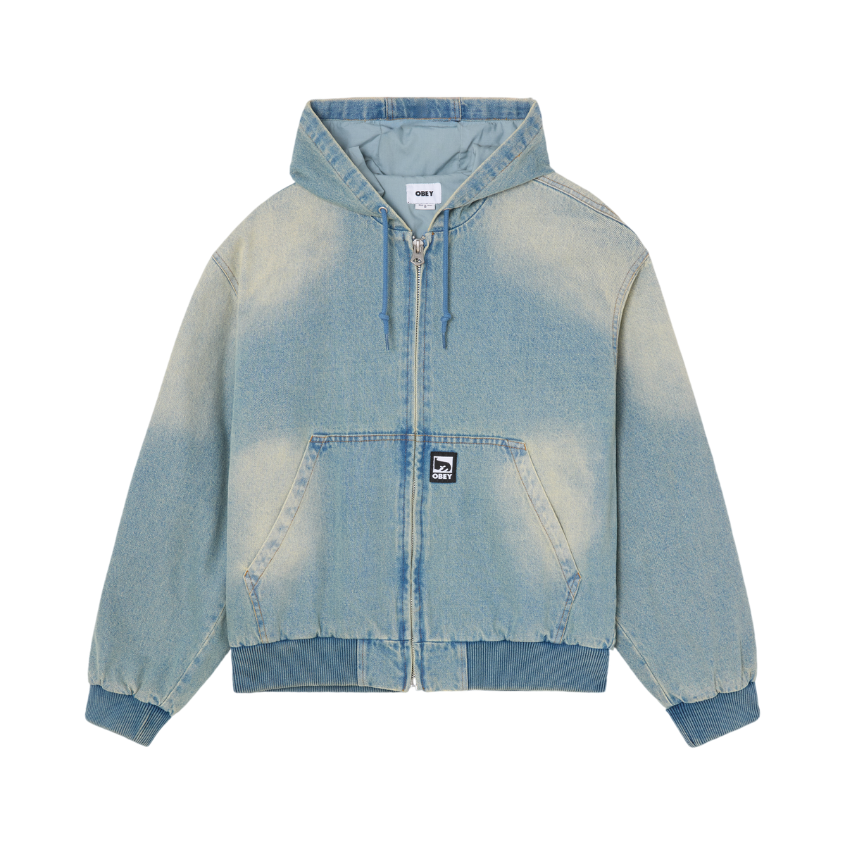 OBEY Glen Zip Up Jacket Indigo Archive Wash - HOMIES