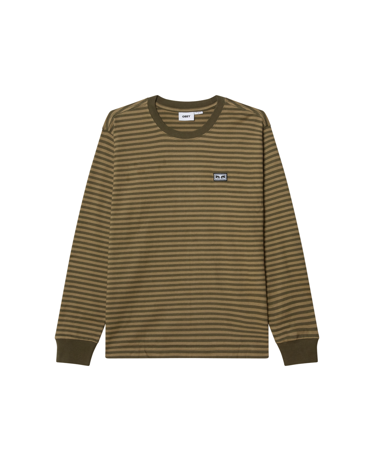 OBEY ESTABLISHED WORKS EYES STRIPE TEE LS