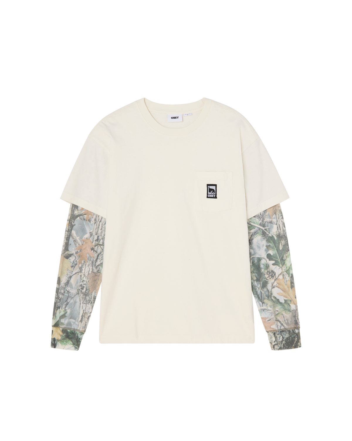 OBEY POST 2FER KNIT LS - DUSTY CHALK MULTI
