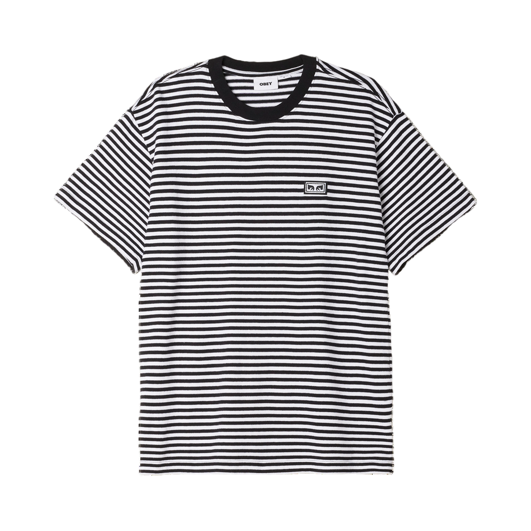 OBEY ESTABLISHED WORKS EYES STRIPE TEE SS
