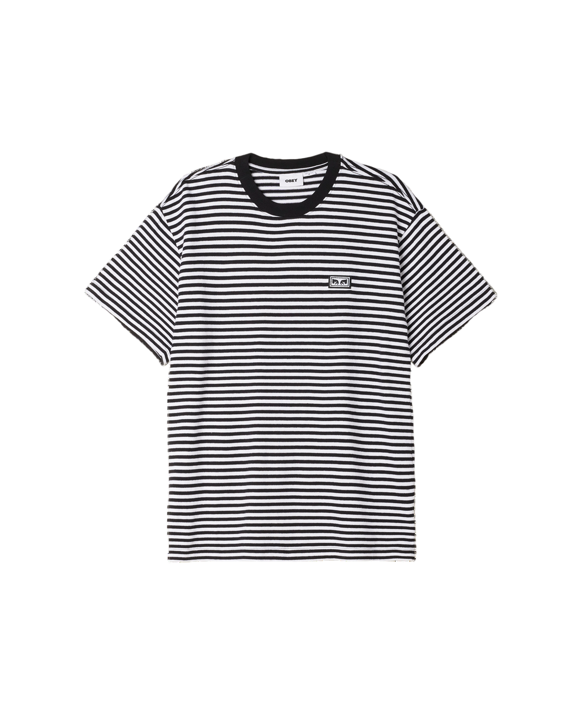 OBEY ESTABLISHED WORKS EYES STRIPE TEE SS