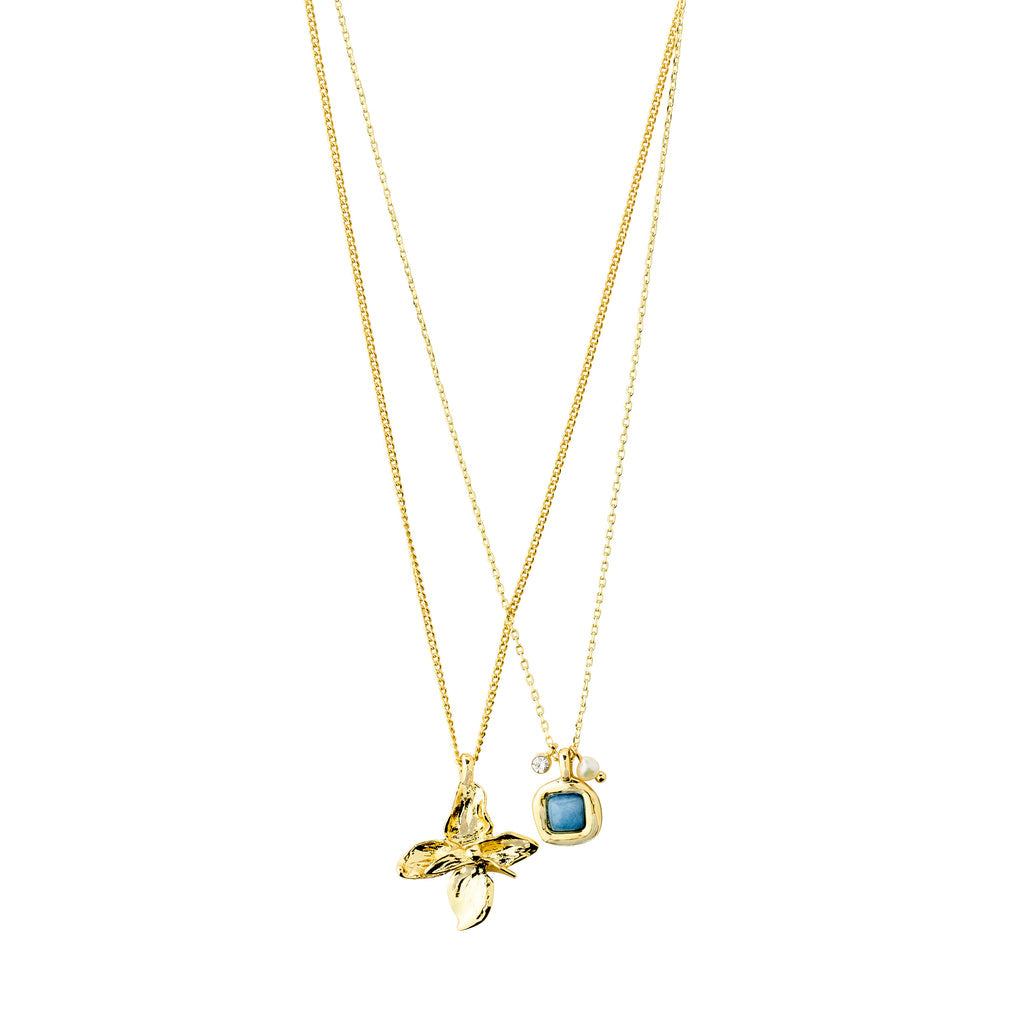Ensemble de colliers Pilgrim TRACE 2-en-1 plaqué or