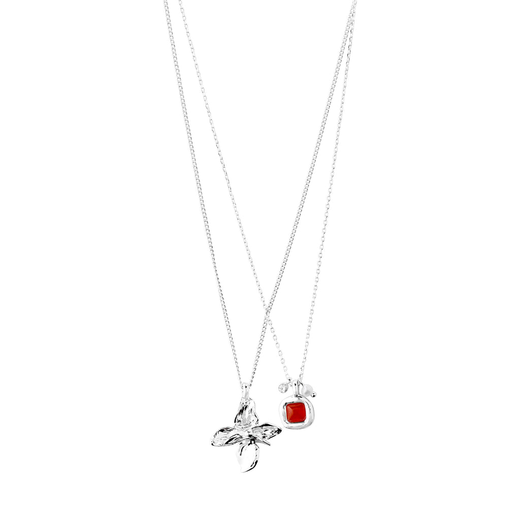 Ensemble de colliers Pilgrim TRACE 2-en-1 plaqué argent