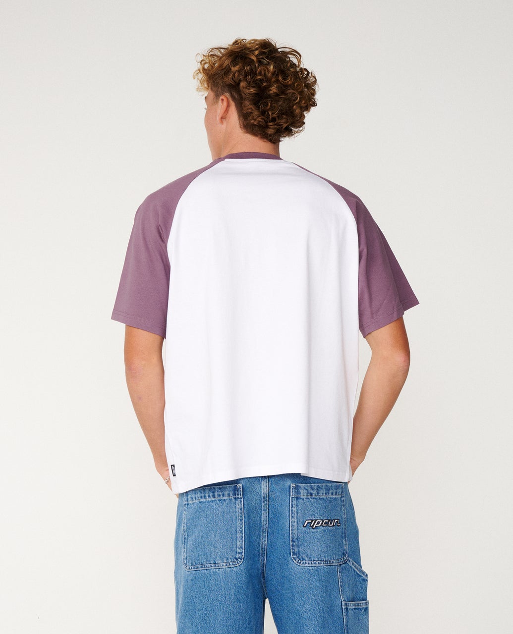 RIP CURL Disorder Dolphin Tee Vintage White