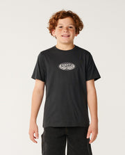 RIP CURL K Surf Shack Art Tee Washed Black