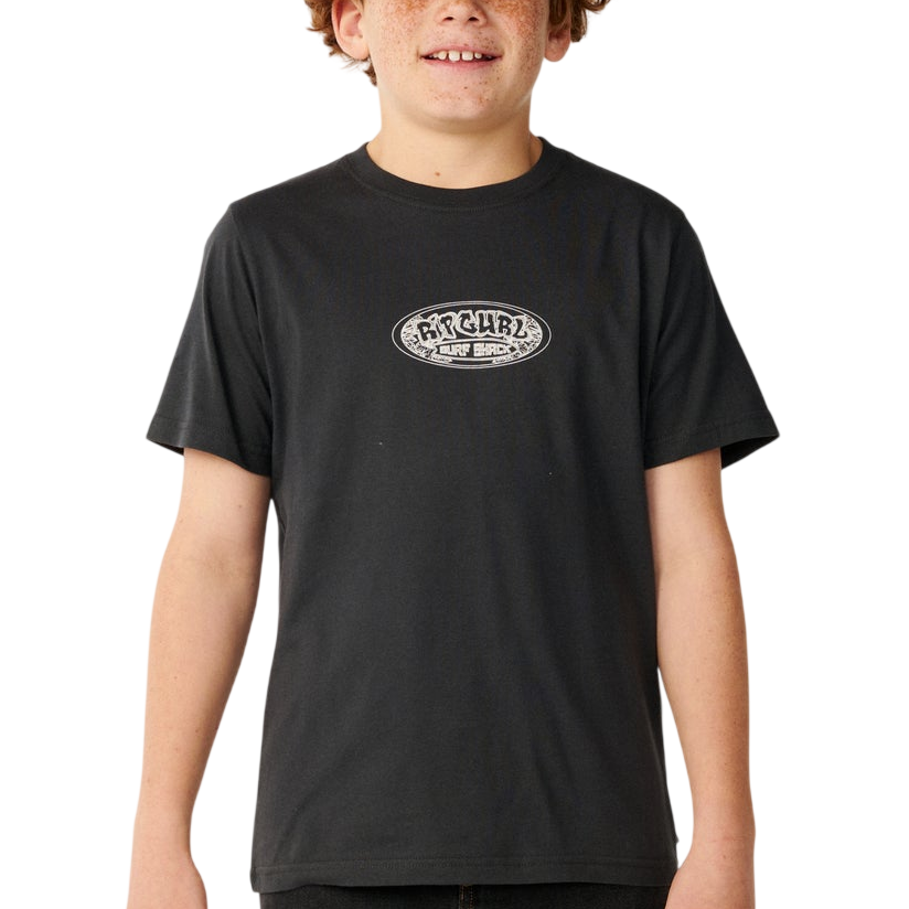 RIP CURL K Surf Shack Art Tee Washed Black