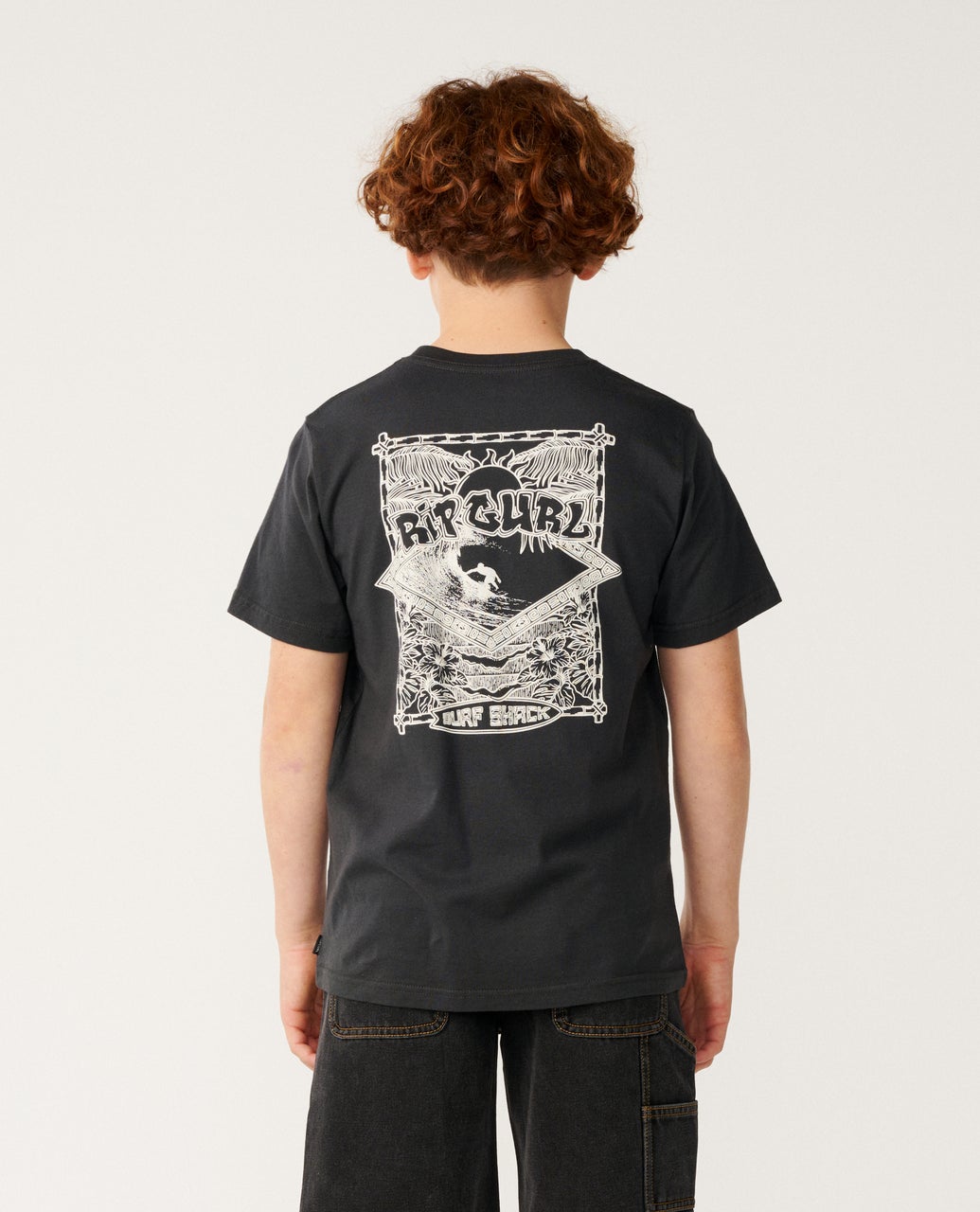 RIP CURL K Surf Shack Art Tee Washed Black