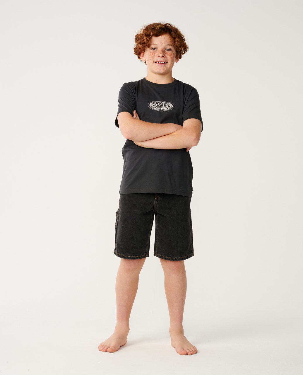 RIP CURL K Surf Shack Art Tee Washed Black