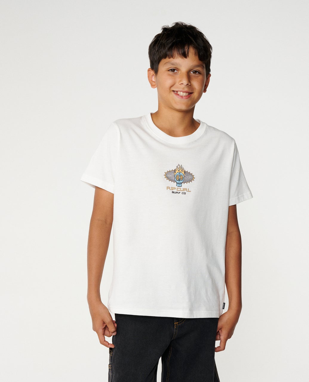 RIP CURL K New Cosmic Skull Tee - Bone