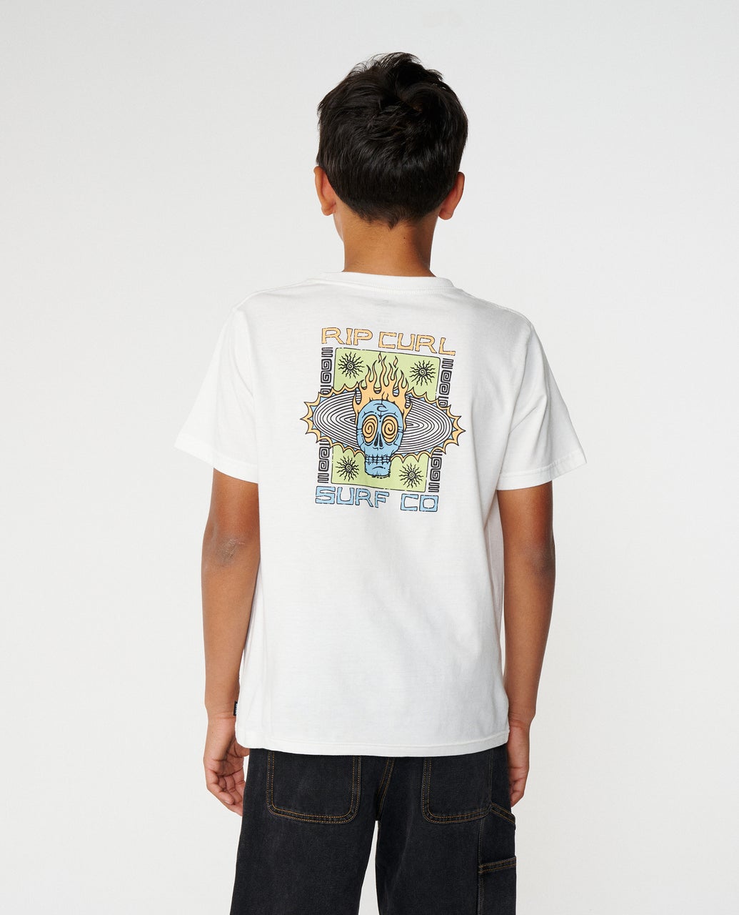 RIP CURL K New Cosmic Skull Tee - Bone