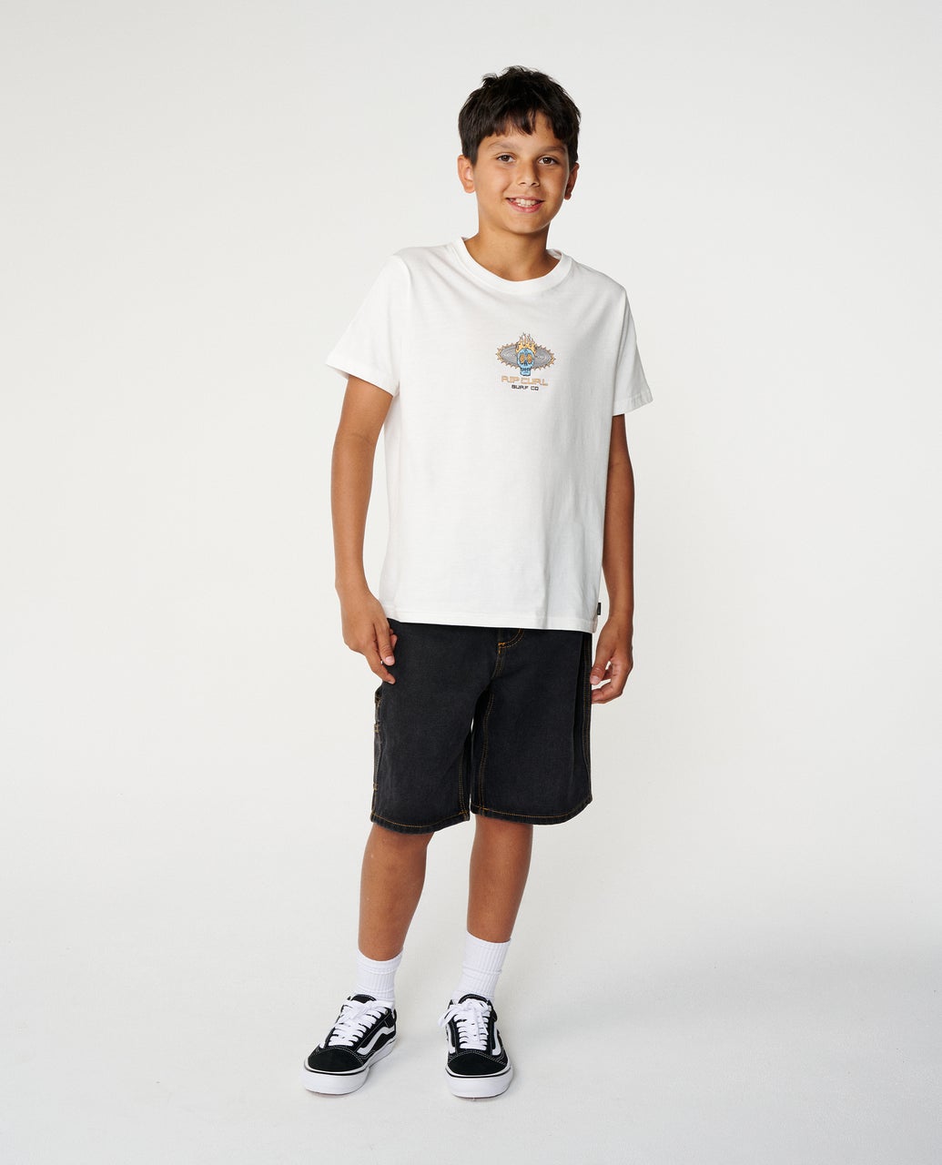 RIP CURL K New Cosmic Skull Tee - Bone