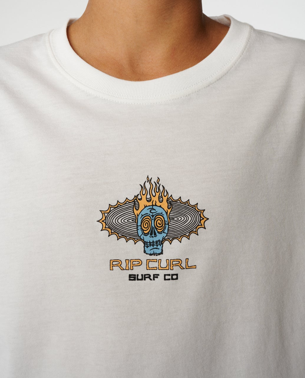 RIP CURL K New Cosmic Skull Tee - Bone